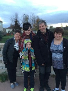 Half of the fam who braved the cold 